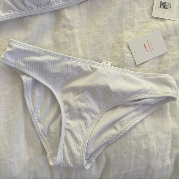 NWT Andie Swim Valencia Bikini Top and Bottom - White Ribbed - Picture 9 of 12